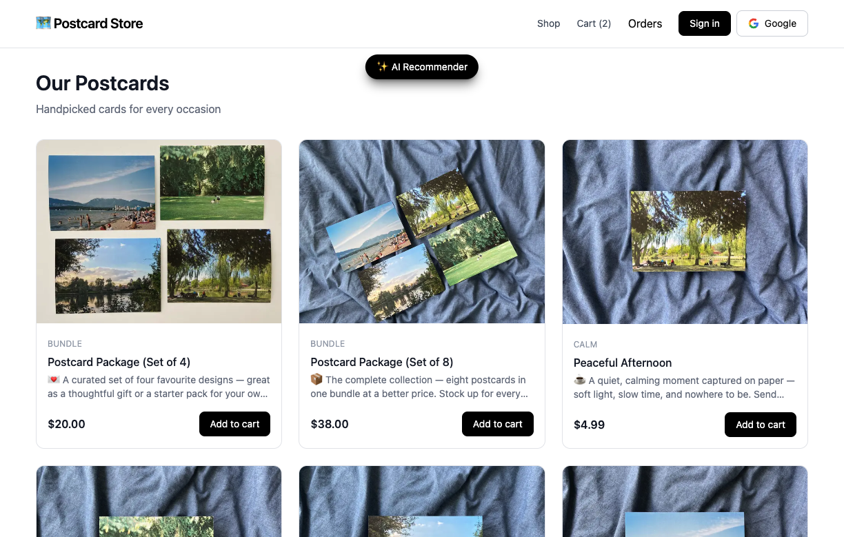 Postcard Store